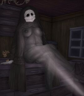 belly breasts breasts_out chubby female monster nipples nude_female r.e.p.o. robe_(r.e.p.o.) solo