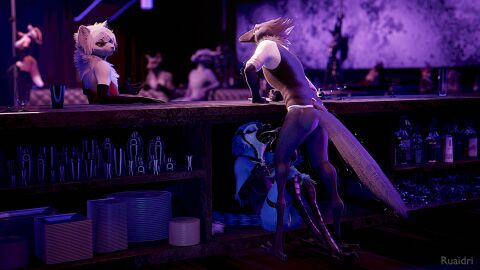 16:9 alcohol anthro avian beverage biped bird blue_jay blurred_background collar container corvid corvus_(genus) cup drinking_glass duo felid feline fellatio female glass glass_container glass_cup hi_res jay_(bird) lion male male/female mammal new_world_jay oral orgasm oscine pantherine passerine penile penis plate raven ruaidri sex shaking_orgasm tagme under_table_oral widescreen wine_glass