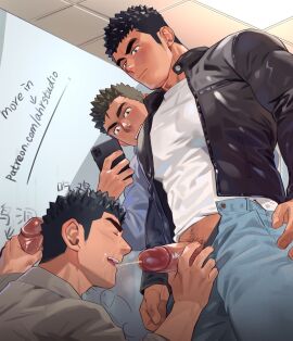 4boys advertisement big_penis black_eyes black_hair blush both_hands_on_cock brown_hair ceiling ceiling_light cellphone chinese_text closed_eyes drinking_pee dutch_angle erection foreskin foreskin_folds gay glory_hole golden_shower group handjob happy hi_res holding_object holding_penis holding_phone hole_in_wall indoors jacket kneeling kneeling_oral_position looking_at_another looking_down looking_pleasured low-angle_view male male/male male_only mature_male open_clothes oral original original_character pants_down pecs peeing peeing_in_mouth peeing_on_another penis penis_out piss piss_drinking pissing pissing_in_mouth pissing_on_another pubic_hair recording red_glans retracted_foreskin short_hair smartphone spiky_hair standing text thick_eyebrows thick_penis threesome toilet uncensored uncircumcised uncut urinating urinating_male urination urine urine_drip urine_in_mouth urine_on_face urine_splatter urine_stream vandalism veiny_penis yaoi youchi123 zheng_yu