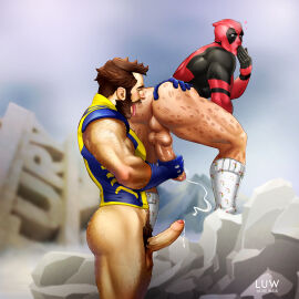 bara big_ass big_ass_(male) big_butt big_butt_(male) boner deadpool deadpool_&_wolverine_(2024) eating_ass erection gay logan_(x-men) luw_budd/rocket_luw male male_only male_rimming_male marvel marvel_comics rimjob rimming rimming_male wade_wilson wolverine_(x-men) yaoi