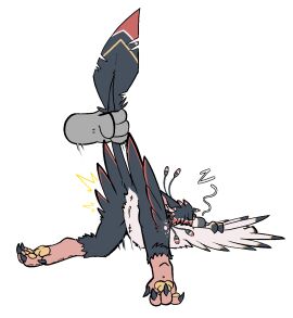 4_ears anthro anus ass ass_up avali avian disembodied_hand feathers female feral feral_only genitals hi_res multi_ear nude pussy raised_tail sleeping solo solo_focus tail tail_pull transparent_background trout_(artist) winged_arms wings