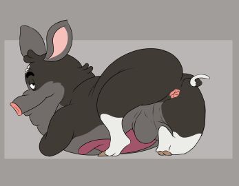 allenden animal_genitalia animal_penis anus ass balls balls_lift balls_on_feet bento_box_entertainment berkshire_pig black_body black_fur bob-jiggles curled_tail domestic_pig erection eyebrows feral_only fox_corporation fur genitals grey_background half-closed_eyes hi_res hooves housebroken kapital_entertainment looking_at_viewer looking_back lying male male_only mammal max_(housebroken) mermen_branded multicolored_body narrowed_eyes on_front overweight overweight_male penis pig porcine_penis presenting presenting_hindquarters raised_tail rounded_ears simple_background smile smiling_at_viewer smirk smirking_at_viewer snout solo spread_legs spreading suid suine sus_(pig) tail tail_anus thick_eyebrows