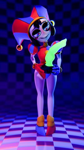 1girls 3d 3d_model 4_fingers absurd_res aroused aroused_smile artist_logo artist_name athletic athletic_female bangs bare_arms bare_legs bare_thighs bedroom_eyes big_breasts big_dildo big_thighs blue_clothing blue_eyes blue_footwear blue_gloves blue_hat blue_headwear blush blush_stickers bottomless bottomless_female breasts brown_hair busty checkered_background checkered_floor cheek_markings clothes clothing collar curvaceous curvy curvy_body curvy_female curvy_figure digital_media_(artwork) dildo eyebrows eyelashes female female_only fit fit_female footwear fringe front_view full_body glistening glistening_clothing glistening_eyes glistening_hair glitch_productions gloves gooseworx green_dildo half-closed_eyes handwear hat headgear headwear hips holding_dildo holding_object holding_sex_toy horny horny_female horsecock_dildo hourglass_figure huge_breasts humanoid imminent_masturbation jester jester_cap jester_costume jester_girl jester_hat jester_outfit leotard light-skinned_female light_skin looking_at_dildo mostly_clothed narrowed_eyes no_bra no_humans no_panties no_underwear pale-skinned_female pale_skin pomni pomni_(spectixia) pomni_(the_amazing_digital_circus) pose posing red_cheeks red_clothing red_eyes red_footwear red_gloves red_hat red_headwear red_shoes reflection revealing_clothes rosy_cheeks seductive seductive_eyes seductive_look seductive_pose seductive_smile sex_toy shiny_clothes shiny_hair shoes short_hair shoulder_pads skimpy skimpy_clothes skin_tight slim_waist smile smooth_skin solo solo_female spectixia standing teeth teeth_showing the_amazing_digital_circus thick_thighs thighs thin_waist tight_clothing tight_leotard topwear toy two-tone_clothing voluptuous voluptuous_female watermark white_body white_skin wide_hips