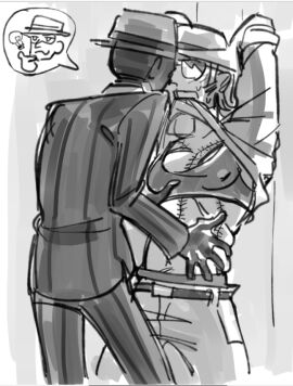 (mtf) 2girls 63 biting_shirt breasts butch female female/female female_only fully_clothed genderswap genderswap_(mtf) gloves groping groping_breasts hand_under_clothes hand_under_shirt lesbian nipples_visible_through_clothing pinned_to_wall rule scar shirt_in_mouth shirt_lift shirt_up sniper_(team_fortress_2) spy_(team_fortress_2) team_fortress_2 undressing xobloodletter yuri