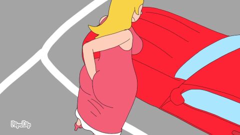 1girls 2d 2d_animation american_dad artisgreat female female_focus female_only francine_smith outdoors public_indecency standing tagme video