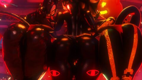 1girls 2girls 3d 3girls ass ass_focus bendy bendy_and_the_ink_machine big_ass crossover darling_(cally3d) female female_only fingering folly_(regretevator) fortnite regretevator roblox robloxian silver2299 spice_(fortnite) tagme threesome yuri