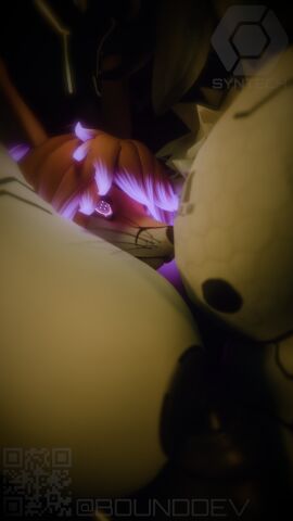 3d 9:16 absurd_res angel1ca_(bounddev) anthro bed big_breasts big_penis bounddev breasts canid canine canis cuddling cybernetics digital_media_(artwork) female fox furniture futanari genitals group head_between_breasts hi_res humanoid_genitalia humanoid_penis hyena intersex intersex/male larger_intersex larger_male lying lying_on_bed machine male male/male mammal markings muscular niko_(bounddev) nipples on_bed penis pillow size_difference smaller_male spooning trio wolf