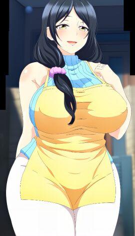 10s 1girls 2010s 2019 2d animated apron big_breasts black_hair blush breasts clothed clothed_female clothing female female_focus female_only gaki_ni_modotte_yarinaoshi!!! hourglass_figure huge_breasts large_breasts light-skinned_female light_skin looking_at_viewer mature mature_female milf open_mouth pale-skinned_female pale_skin screencap screenshot selfish_(animation_studio) sera's_mom_(gaki_ni_modotte_yarinaoshi!!!) solo solo_female standing stitched sweater thick_thighs thighs third-party_edit voluptuous voluptuous_female white_skin yellow_eyes