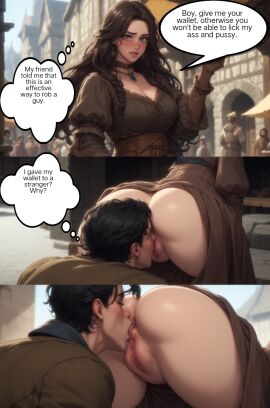 1boy 1woman ai_generated anilingus cunnilingus licking licking_pussy straight