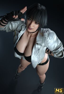 1girls 3d ass big_ass big_breasts black_hair breasts capcom devil_may_cry devil_may_cry_5 female hagiwara_studio hair heterochromia huge_breasts lady_(devil_may_cry) large_breasts light-skinned_female light_skin short_hair thick_thighs voluptuous voluptuous_female