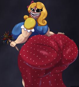 1girls 2024 2d 2d_(artwork) 2d_artwork ass big_ass big_breasts big_butt breasts broken creepy creepy_smile doll doll_joints dress dress_pull female horror horror_(theme) huge_ass hyper_thighs lewd_bun_64 looking_at_viewer looking_back_at_viewer massive_ass massive_thighs miss_delight miss_delight_(broken) mob_entertainment poppy_playtime poppy_playtime_(chapter_3) scary_face solo strugglebunny teacher thunder_thighs ugly_face_nice_body