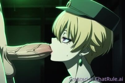 1boy ai_generated balls breasts breasts_out dress earrings fellatio female hat jewelry large_breasts large_penis licking licking_penis lipstick looking_up makeup male momokusa_yomogi necklace night nipples nude open_mouth oral pale_skin penis penis_on_face saliva solo_focus straight sweat tagme testicles tongue tongue_out touhou touhou_project veins veiny_penis video