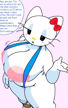 big_breasts big_tits bikini breasts cassettedream dream-cassette hello_kitty_(series) hoshime kitty_white sanrio text tits