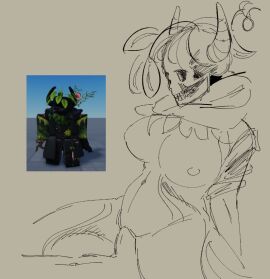 1boy 1girls breasts druid female ghostbacon nipples pussy reference_image roblox roblox_avatar robloxian sketch skull tagme thighs vaginal_penetration