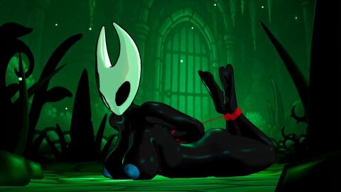 big_ass big_breasts blipbrain blue_nipples bondage floor green_background hogtied hornet_(hollow_knight) mask masked_female red_rope rope rope_bondage silksong struggling tagme tied_up video