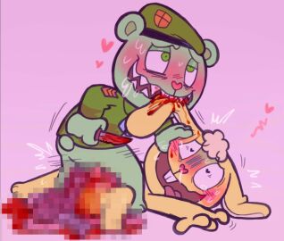 2019 2boys ambiguous_consent anthro anthro_on_anthro anthro_only anthro_penetrated anthro_penetrating anthro_penetrating_anthro bear bear_ears bear_tail bite biting blood_drip blood_on_face blood_on_floor blood_on_knife blood_on_teeth blood_puddle bloody_knife blush blushing_profusely bodily_fluids buckteeth bunny bunny_ears camo camouflage censored censored_guro clothed clothed_male clothes clothing color colored cross-eyed crying crying_with_eyes_open cuddles_(htf) death digital_drawing_(artwork) digital_media_(artwork) disembowelment drool drool_on_face drool_string drooling dubious_consent dying flippy_(htf) fliqpy furry furry_male furry_only gay gore green_clothing green_eyes green_fur guro guts hand_on_face happy_tree_friends hat heart heart-shaped_pupils heart_eyes heart_symbol holding_knife imminent_death injured injury intestines jacket killing knife lagomorph laying laying_down laying_on_back laying_on_floor laying_on_ground leporid looking_pleasured looking_up lying lying_down lying_on_back lying_on_floor lying_on_ground male male/male male_only male_ryona mammal military_hat military_jacket military_uniform mondo_media mosaic_censoring mosaic_censorship nonconsensual open_mouth open_smile organs penile penile_penetration penis rabbit rabbit_ears semi-anthro sharp_teeth simple_background smile smiling snot snot_drip snot_trail stabbed sweat sweatdrop sweating tail tear tearing_up tears tears_in_eyes teeth thrusting tongue tongue_out uncensored_version_at_source uncensored_version_available ursid ursine wound wound_fucking wound_penetration wounded yellow_fur zonkeyshow