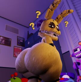 aidenz animatronic ass ass_bigger_than_head bedroom big_ass big_butt confused five_nights_at_freddy's five_nights_at_freddy's_4 male male_only plushtrap plushtrap_(fnaf) shortstack solo tagme toys uncle_aiden