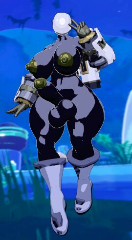 1girls 2023 3d 3d_(artwork) artificer_(risk_of_rain) ass big_ass big_breasts big_butt big_nipples bl3nd3r3r blender breasts clitoris curvy curvy_female curvy_figure exposed_breasts female female_only front_view futanari guidugalle guimontag helmet huge_breasts huge_hips intersex masked_female nipples nude nude_female peace_sign pussy risk_of_rain risk_of_rain_2 solo solo_female thick_thighs wide_hips