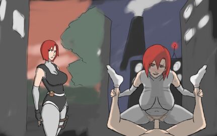 amazon amazon_position bookman_v cowgirl_position dino_crisis regina_(dino_crisis) reverse_rape