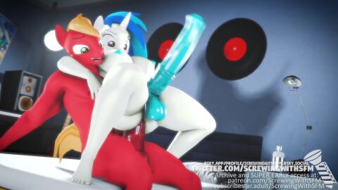 1boy1futa 3d anal anthro balls bed big_breasts big_macintosh_(mlp) big_penis breasts cum cum_while_penetrated cumming cumshot dj_pon-3_(mlp) duo earth_pony equine equine_genitalia equine_penis erection friendship_is_magic futanari hands-free horsecock hyper_penis intersex male male/futa male_on_futa mare my_little_pony nipples on_bed orgasm penis plantigrade plantigrade_anthro pony reverse_cowgirl reverse_cowgirl_position screwingwithsfm sex shipping source_filmmaker stallion tagme unicorn video vinyl_scratch_(mlp)