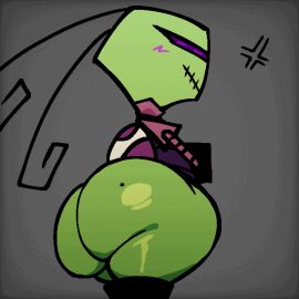 1girls alien alien_girl alien_humanoid angry animated animated_gif ass ass_focus big_ass fat_ass female female_only gif green_body green_skin huge_ass huge_butt invader_zim nanodude78 purple_eyes shaking_ass shaking_butt shortstack tagme tak_(invader_zim)