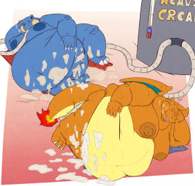 ass big_ass blastoise breasts bubble_ass bubble_butt charizard cleavage female ferialexonar generation_1_pokemon huge_ass inflation nintendo nipples overweight pokemon pokemon_(species) tagme thick_thighs wide_hips