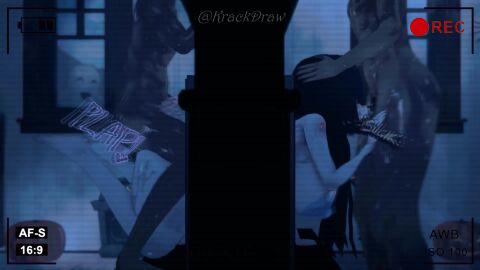 1girls 2boys animated big_ass big_balls big_breasts big_nipples big_penis black_hair blowjob cum cum_in_mouth cum_in_pussy cum_inside doggy_style halloween huge_breasts krackdraw long_hair longer_than_30_seconds plap recording sadako_yamamura sound stuck stuck_in_wall tagme threesome video white_body white_skin