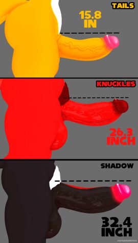 3boys 3d big_penis chart comparing comparing_penis comparing_sizes huge_penis knuckles_the_echidna leviantan581re male male_only measurements penis penis_chart penis_comparison penis_size_chart penis_size_comparison penis_size_difference shadow_the_hedgehog size_chart size_comparison sonic_(series) sonic_the_hedgehog_(series) tails_the_fox text uncensored