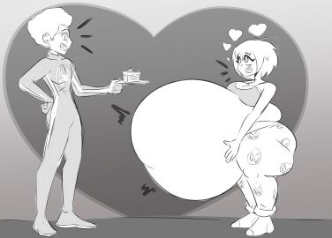 1boy 1girls after_vore ass big_ass big_breasts breasts cute_pred fat fat_ass fat_belly fat_thighs fatal_vore female female_pred male marvel marvel_comics miles_morales monochrome peni_parker post-vore spider-man:_across_the_spider-verse spider-man_(series) theboxofpizza_(artist) thick_thighs vore vore_belly weight_gain