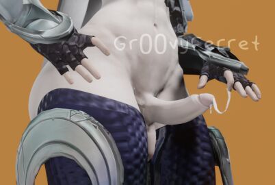 3d diana_(league_of_legends) futa_only futanari gr00vyferret intersex league_of_legends league_of_legends:_wild_rift precum precum_drip precum_string