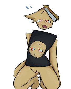 1cuntboy cuntboy intersex pussy pussy_juice red_eyes shy yellow_body