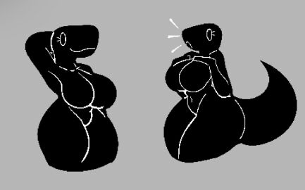 1girls 2024 anthro big_breasts black_body breasts dinosaur dinosaur_(google_chrome) dinosaur_girl dinosaur_tail featureless_breasts featureless_crotch female female_focus female_only furry google notice_lines sketch smile solo solo_focus thick_thighs wide_hips zaarlizard