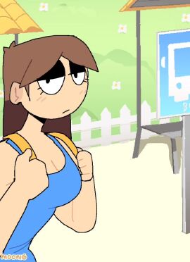 1boy 1girls animated armpit_fetish armpits backpack_gal_(lilmoonie) camera hypnosis hypnotized_sex licking licking_armpit lilmoonie tagme video