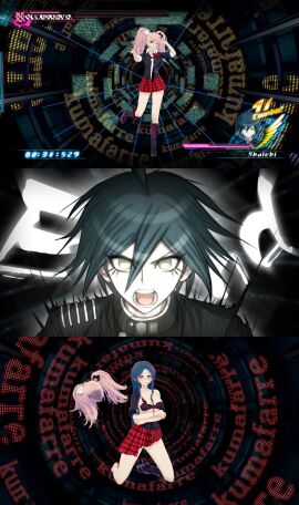 3d bra breasts clothed cosplay danganronpa danganronpa_v3 female junko_enoshima junko_enoshima_(cosplay) koikatsu panties saihara_shuuichi shirogane_tsumugi spoilers tagme ultimateenf