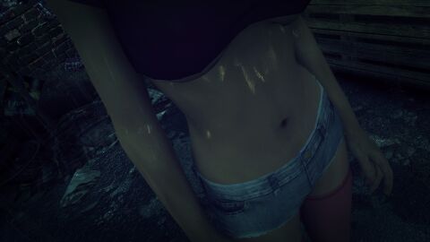 3d denim_shorts edit female hitman hitman_absolution io-interactive no_bra screenshot screenshot_edit sheri_davis strip_club stripper video_games wet wet_body wet_skin