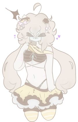 1girls blush female revealing revealing_bra revealing_panties