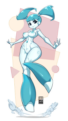 1girls absurd_res areola areolae bayeuxman big_breasts black_eyes blue_hair boots breasts cameltoe colored_skin female female_focus female_only hi_res highres hourglass_figure jenny_wakeman light-skinned_female light_skin looking_at_viewer my_life_as_a_teenage_robot naked naked_female navel nickelodeon nipples nude nude_female pale-skinned_female pale_skin pussy robot robot_girl robussy smile solo solo_female solo_focus thick_thighs topless wide_hips xj-9