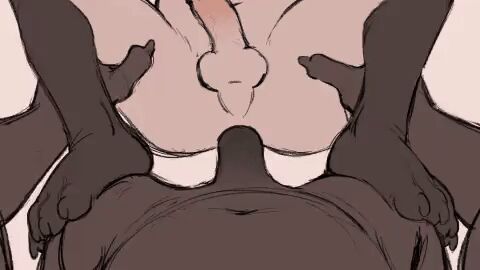 16:9 anal anal_sex animated anthro biped black_body black_fur canid canine canis domestic_dog duo erection feet_on_hip felid from_front_position fur genitals hemuchang humanoid_genitalia humanoid_penis leopard low_res lying male male/male male_only male_penetrated male_penetrating male_penetrating_male mammal missionary_position nude nude_anthro nude_male on_back pantherine penetration penis sex white_body white_fur widescreen