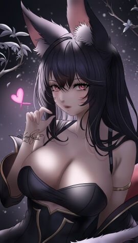 1girls ahri female female_focus female_only league_of_legends lunyfera_(artist)