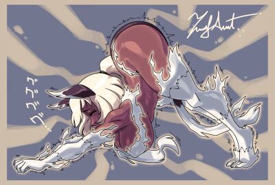 ass bleach breasts cat_ears cat_girl cat_tail catgirl closed_eyes dark-skinned_female dark_skin female nadia_fortune shihouin_yoruichi_(cosplay) skullgirls stretching thick_thighs thighs white_hair yoruichi_stretch zeusart