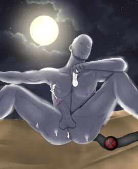 1boy big_penis cum cumshot grey_skin hyzali kevin_sydney male male_focus male_only marvel marvel_comics morph_(marvel) muscular muscular_male penis solo superhero x-men x-men_97