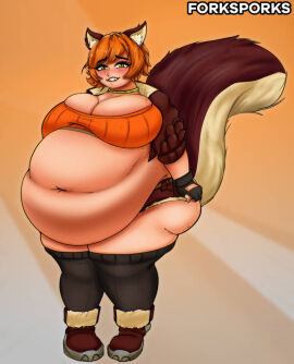 2d bbw big_belly fat fat_fetish female forksporks marvel marvel_comics marvel_rivals obese obese_female overweight_female squirrel_girl_(marvel) squirrel_girl_(marvel_rivals) weight_gain