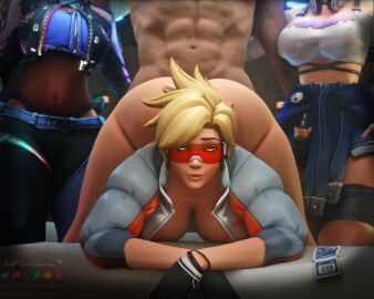 3d 3girls accessory all_fours antifragile_kira-kira antifragile_slay_star antifragile_traysi areolae arm_around_shoulders arm_on_ass asian_female ass ass_bigger_than_breasts ass_bigger_than_head ass_up backstage belly_button bent_forward bent_over big_ass big_breasts big_butt big_thighs blonde_hair bottom_heavy bottomless bracelet bracelets breasts bubble_ass bubble_butt butt_bigger_than_body butt_bigger_than_head clothed_female_nude_male curvaceous curvy curvy_body curvy_female curvy_figure curvy_hips curvy_thighs dark-skinned_female dark_skin ear_piercing earrings enormous_ass eye_contact eyebrows eyelashes eyeliner eyeshadow eyewear face_down_ass_up fat_ass female foursome front_view gloves glowing glowing_eyes goggles groping_ass headphones hips hoop_earrings hourglass_figure huge_ass human implied_sex jewelry kiriko_(overwatch) large_ass le_sserafim legs lena_oxton leotard light-skinned_female light-skinned_male light_skin lips looking_at_viewer makeup male multiple_females multiple_girls muscles muscular muscular_male nail_polish nails naked navel nipple_bulge nipples nipples_visible_through_clothing nude nude_male nude_male_clothed_female on_all_fours overwatch overwatch_2 partial_male partially_clothed red-tinted_eyewear round_ass round_butt seductive_eyes seductive_gaze seductive_look selfmindsources sex short_hair sombra spiky_hair standing standing_doggy_style sunglasses thick thick_ass thick_hips thick_thighs thigh_strap ticket tinted_eyewear tomboy toned toned_male toned_stomach top-down_bottom-up topwear tracer vein veins voluptuous voluptuous_female wide_hips wide_thighs yellow_eyes