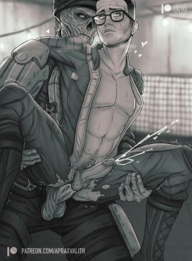 2boys alternate_version_at_source alternate_version_available anal anal_insertion anal_sex aprax_valith ass biting_lip black_and_white blush blush_lines cum cum_in_ass cumming_from_anal_sex cumming_together cumming_while_penetrated cumming_while_penetrating cumshot_in_anus dominant_male edward_deegan ejaculating_while_penetrated ejaculation_while_penetrated ejaculation_while_pentrated fallout fallout_(series) fallout_4 fucked_from_behind gay gay_anal gay_domination gay_sex ghoul_(fallout) heart holding_partner male male/male male_focus male_on_male male_only monster_cock nerd penis penis_in_ass post-human pubic_hair submissive_male torogao twink twink_penetrated vault_boy yaoi