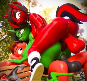 1futa 2024 3d alternative_fashion anal animal_genitalia animal_penis anthro areola artist_logo artist_name balls bench big_breasts biped breasts clothing cutie_mark digital_media_(artwork) earth_pony english_text equid equine equine_genitalia equine_penis erection eyewear fan_character female flared_penis footwear forsaken_(artist) forsaken_(character) friendship_is_magic futa/female futanari genitals glasses goth green_body group hand_behind_head hasbro hi_res high_heels horn horse intersex intersex/female logo long_penis looking_at_another male male/female mammal medial_ring my_little_pony mythological_creature mythological_equine mythology nipple_piercing nipples nude outside park penis piercing plant pony public public_sex pussy red_body sex shoes text tree trio unicorn unicorn_horn vaginal_penetration