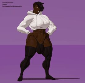 1futa abs balls better_version_at_source big_balls big_penis breasts bulge busty chantelle_(iamacaterpiller) clothed clothing dark-skinned_futa dark-skinned_male dark_skin fit flaccid futa_only futanari hair_over_one_eye hands_on_hips hoodie huge_balls human intersex jamesab large_penis male midriff muscular muscular_futa muscular_thighs panties partially_clothed penis short_hair smile smiling solo solo_futa standing testicles thick_thighs thighhighs thighs thin_waist twitter_sample wide_hips yellow_eyes
