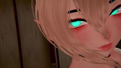 1girls 3d animated bikini black_nails blonde_hair blue_eyes caress caressing curvaceous curvy fangs fat_ass first_person_view flameknight7 freckles freckles_on_face grinding indoors kissing large_breasts looking_at_viewer mirror mirror_reflection mole_on_breast mostly_clothed music open_mouth pointy_ears pov sharp_teeth shower showering sound tagme tattoo tattoos teal_eyes tease teasing teasing_viewer thick_thighs tongue tongue_out video vrchat vrchat_avatar wet wet_body