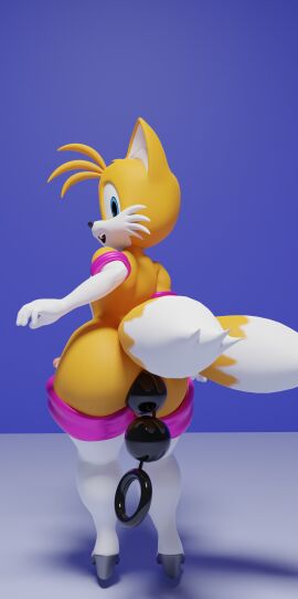 1boy 3d absurd_res anal anal_beads anal_beads_in_ass anal_sex anthro blender blender_(software) blender_cycles canid canine femboy feminine_tails fox hi_res looking_at_viewer male male_only mammal object_in_ass penetration rouge_the_bat_(cosplay) sega sex_toy sex_toy_in_ass sex_toy_insertion skippyarts solo sonic_(series) sonic_the_hedgehog_(series) tails tails_the_fox
