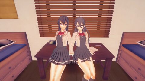 3d animated double_penetration gangbang koikatsu netorare tagme video