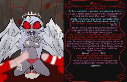 blitzo_(helluva_boss) brainwashed breasts covered_in_cum cum_in_mouth cum_in_pussy emily_(hazbin_hotel) hazbin_hotel helluva_boss hypnosis mind_control nude penis sallie_may_(helluva_boss) tcross text